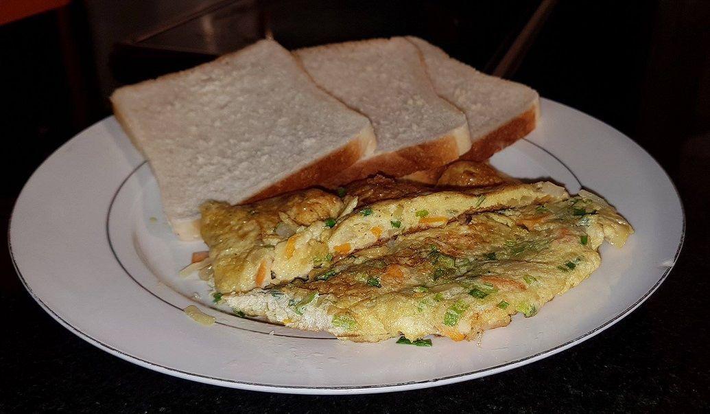 Omelete com vegetais