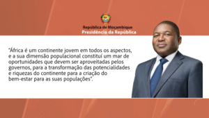 Nyusi endereça saudação especial aos jovens das FDS