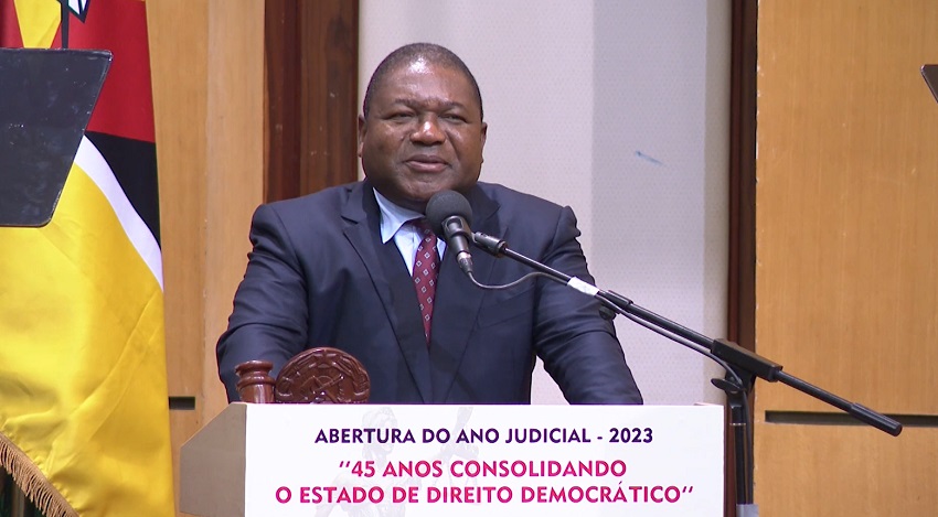 Presidente Nyusi diz que o Governo não teme a separação do poder executivo do judiciário